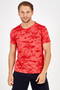 Muška majica kratkih rukava Tropic crvena